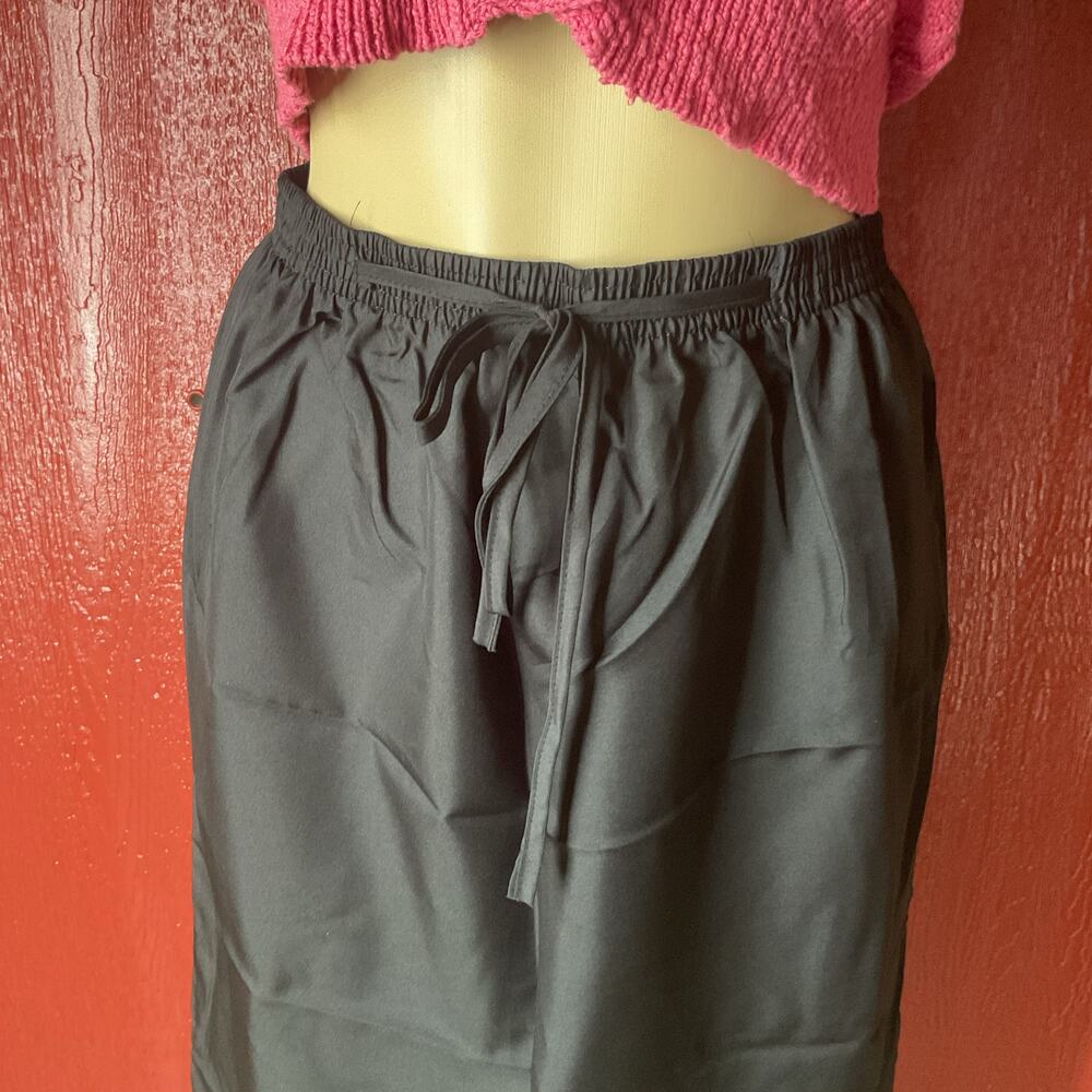 Vintage Sears Black Midi Skirt Women’s Medium USA Made Elastic Waist NOS - Picture 6 of 10